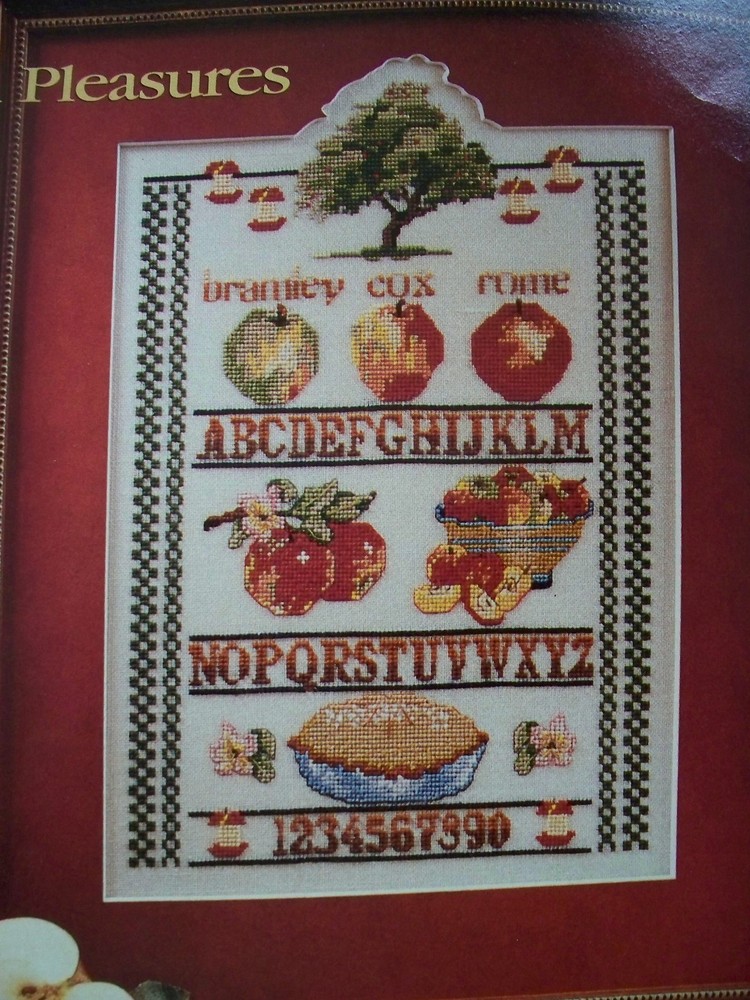 Autumn's Apple Bounty Sampler OOP Magazine Cross Stitch PATTERN (J)