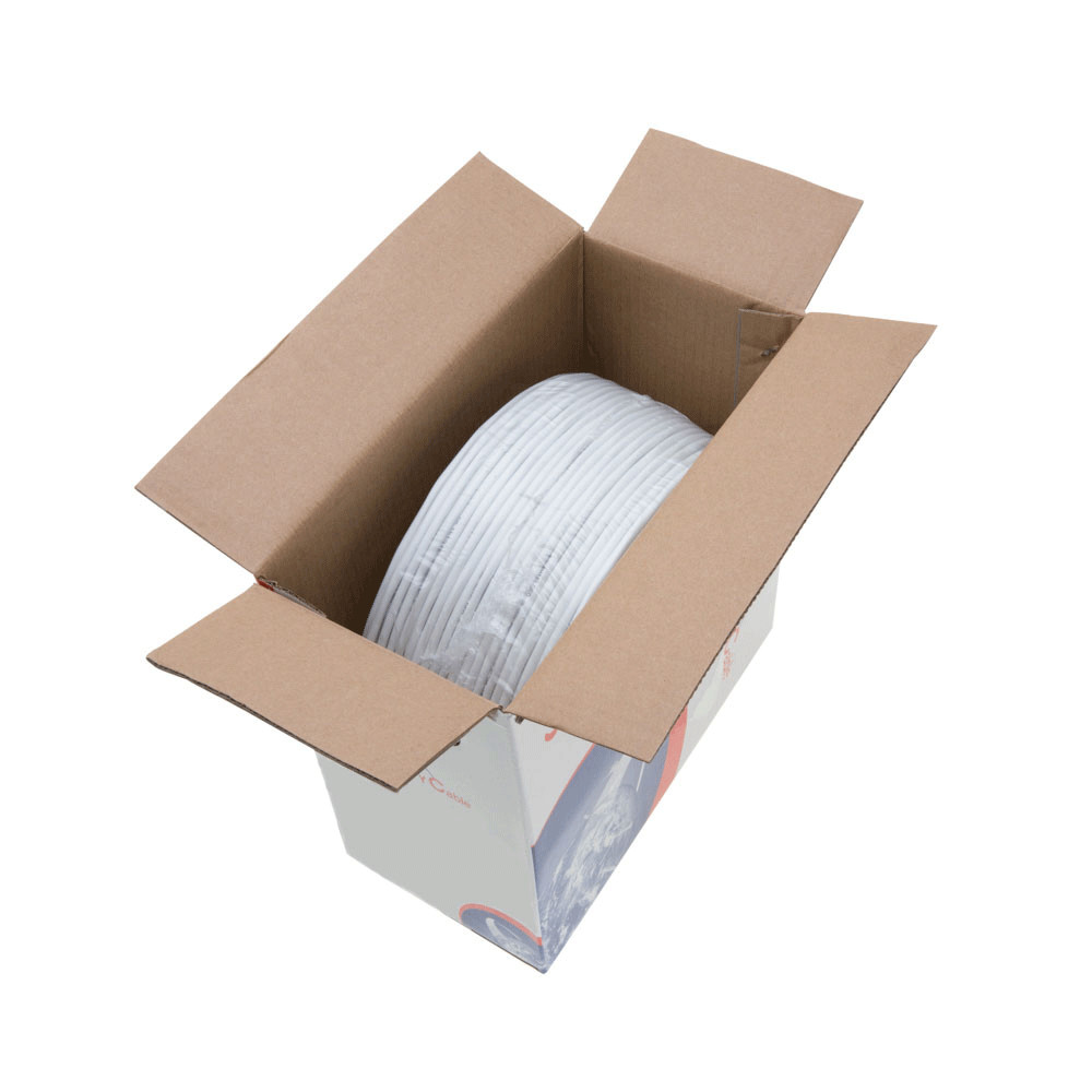 500FT 22/4 AWG Solid Alarm Wire Cable CCA Unshielded White for Security System