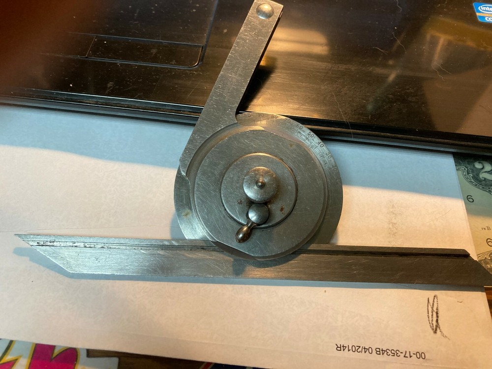 L.S.Starrett precision universal bevel vernier protractor