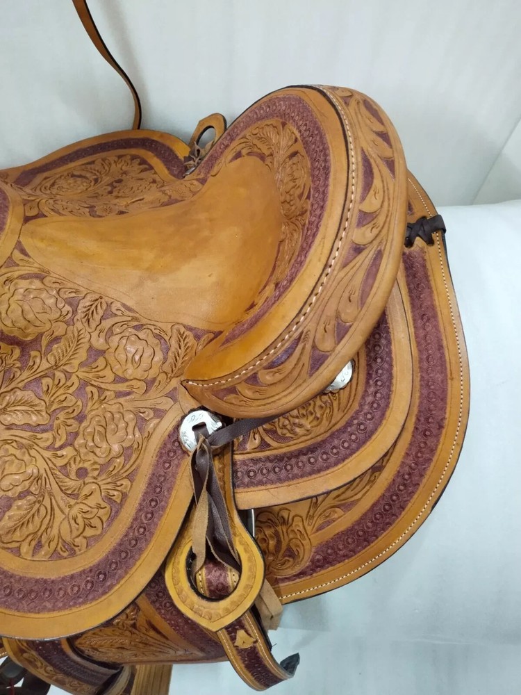 Wade Horse Saddle Tree Fork Western Premium Leather Roping Ranch Work Size 15".