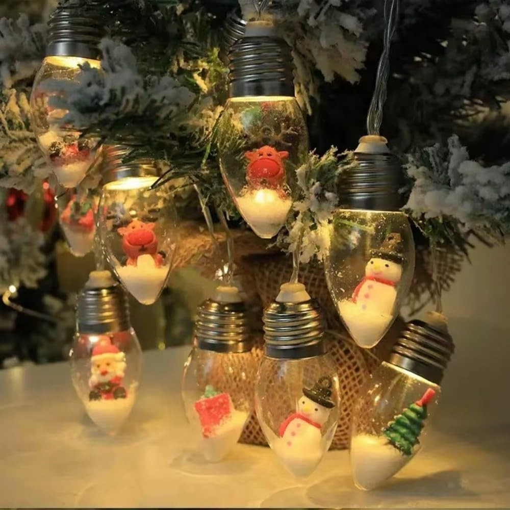 Christmas Vintage Decor String Light, 10 Led Bulbs String Lights, Indoor Christm