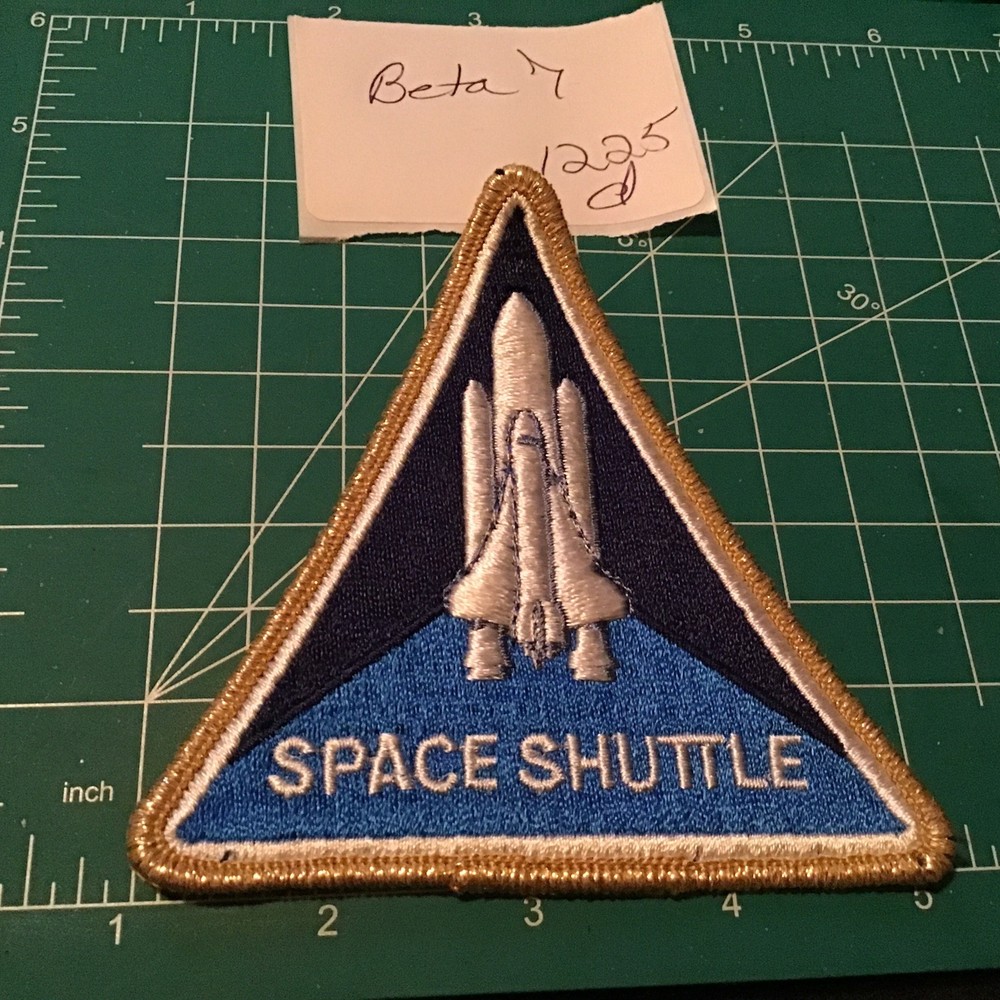 NASA Space Shuttle Triangle Souvenir 4.25” Tall Embroidered Patch Badge
