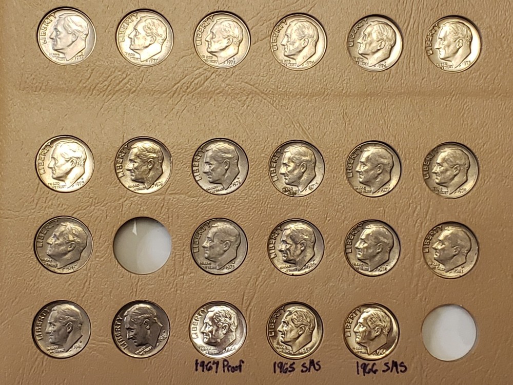 Dansco Roosevelt Dime Album 1946-1982