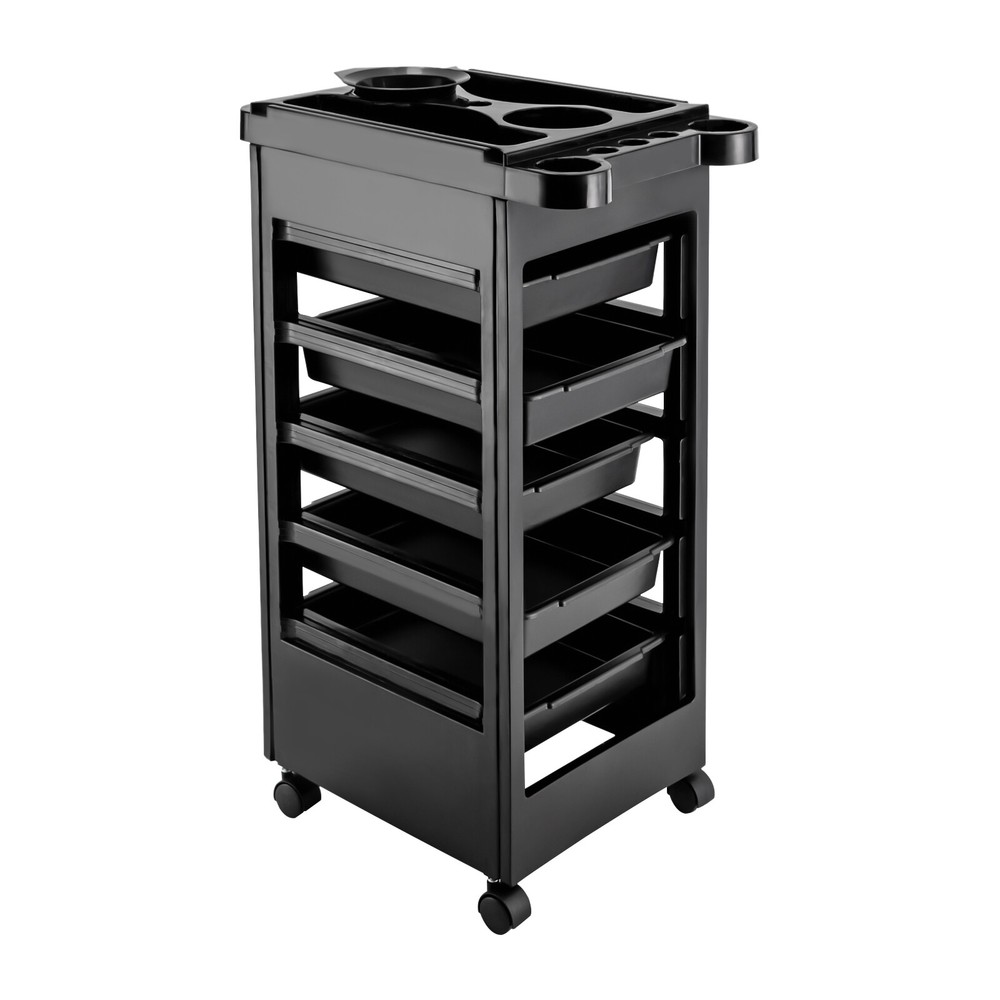 5 Tier Storage Bins with Lid Black Storage Container with Wheels Storage Office
