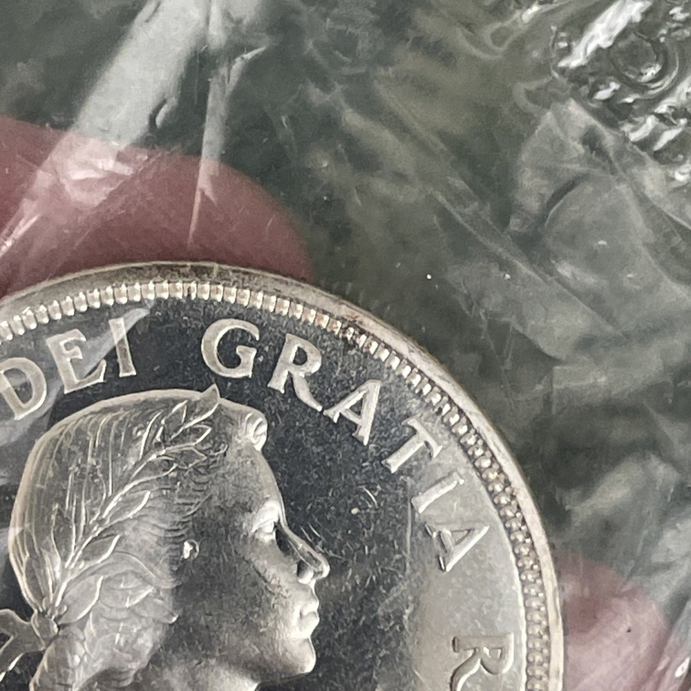 ERROR 1964 Missing Dot Canada Silver $1 Unc-Coin-ORIG Sealed