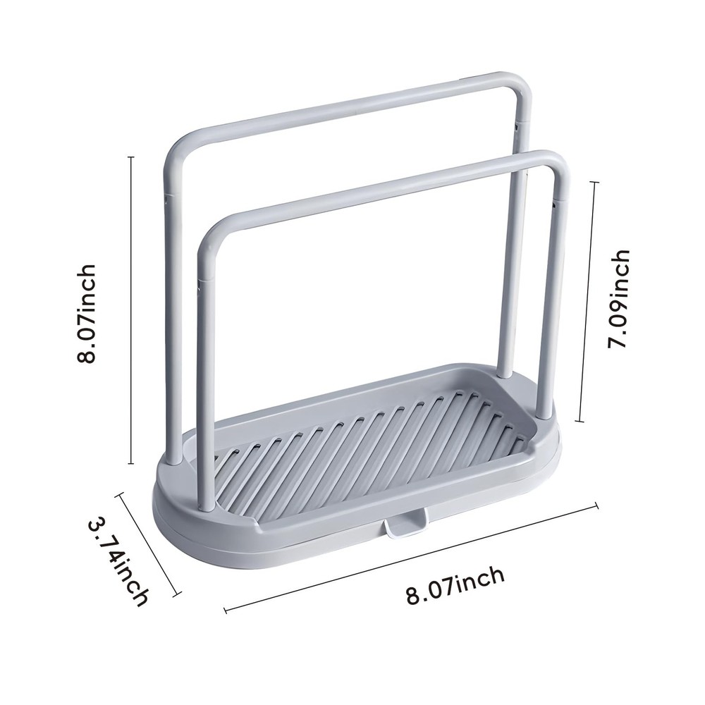Kitchen Cloth Rack, Double-Layer Dish Washing and Cleaning Cloth Drain Rack, ...
