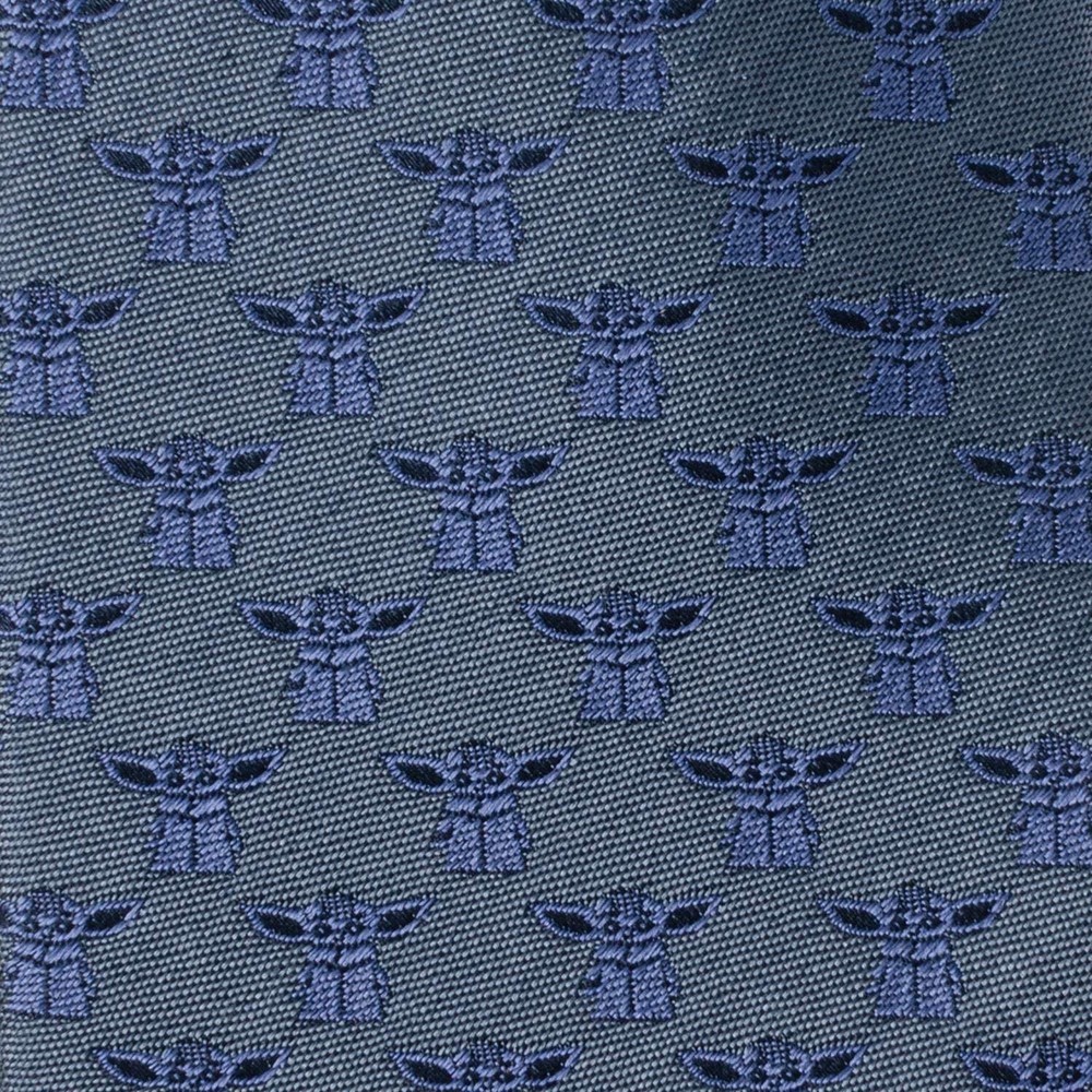 Star Wars Grogu Blue Tonal Tie
