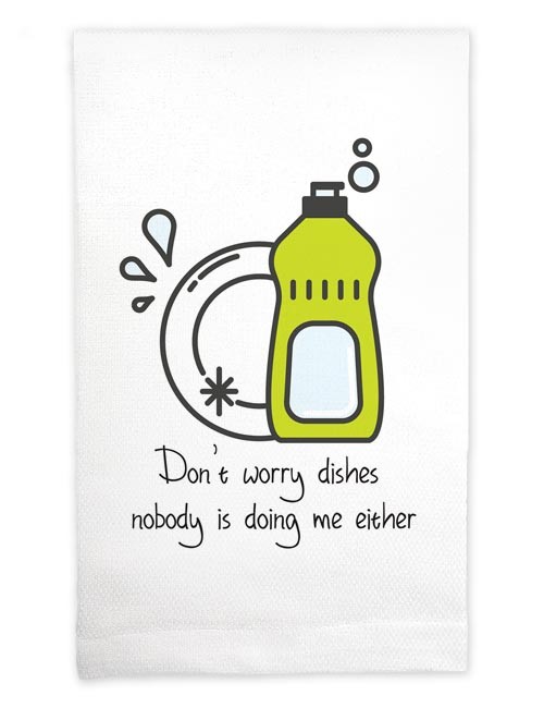 Mariasch Studios 2 Piece Don't Worry Kitchen Set, Towel and Potholder