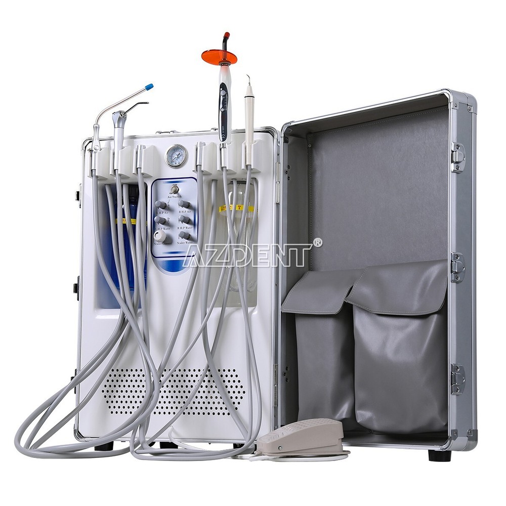 Dental Portable Mobile Delivery Unit System Air Compressor Curing Light Scaler