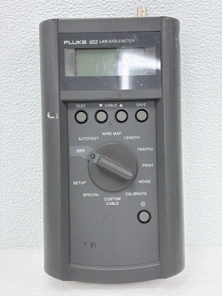 Pre Owned | FLUKE MODEL 652 Industrial/Professional LAN Cable Meter - Grey