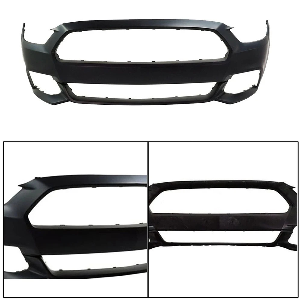 Front Bumper Cover Plastic Primed for 2015-2017 Mustang Except Shelby