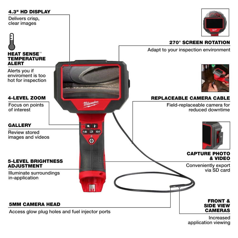 Milwaukee 3150-20 M12™ Auto Technician Borescope (Tool Only)