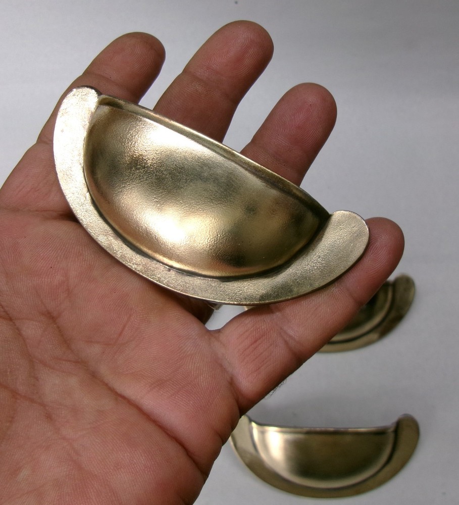 4 Vintage KBC Brass Cupboard Drawer Cabinet Pull Handle
