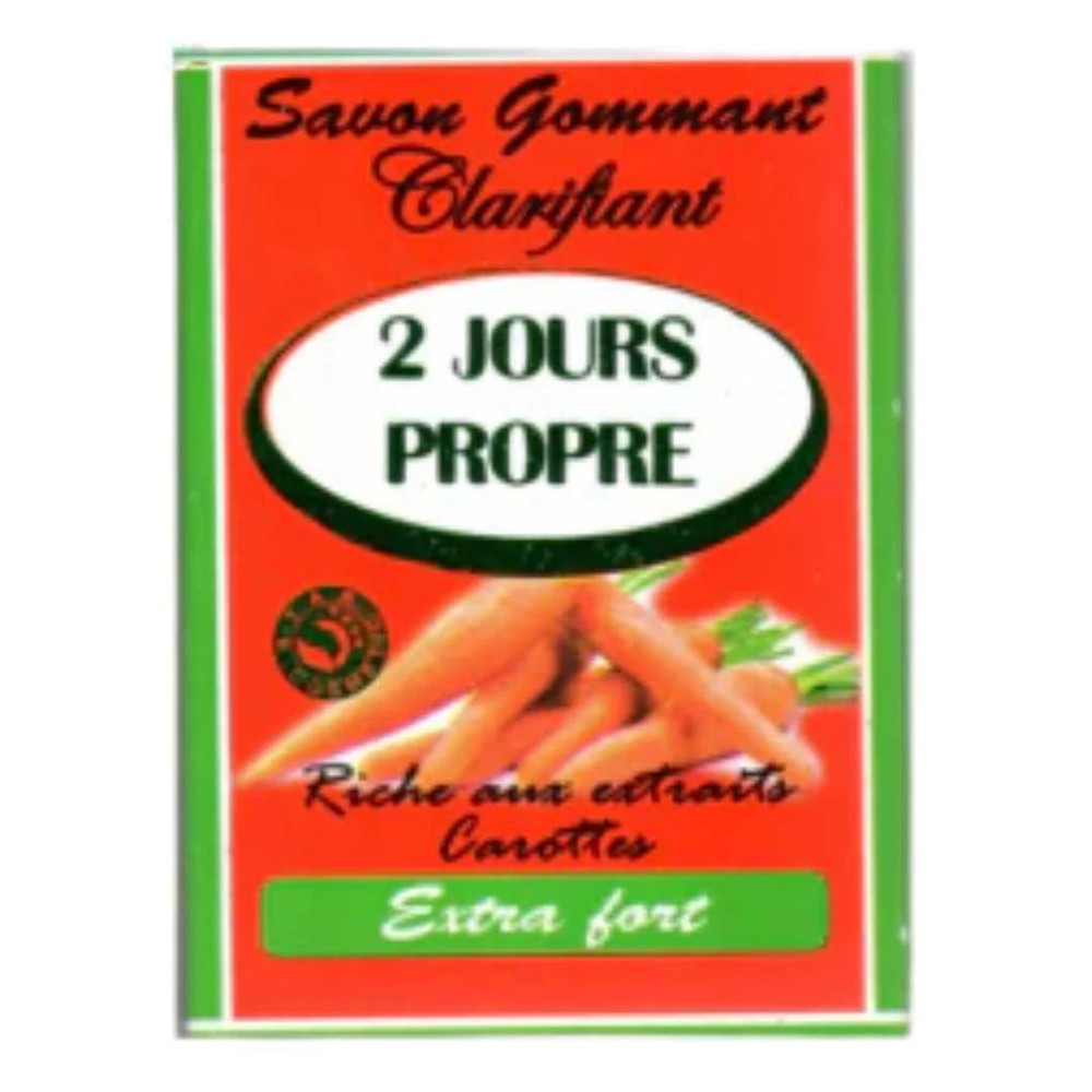 "2 JOURS PROPRE" Exfoliating And Clarifying Soap With Carrot