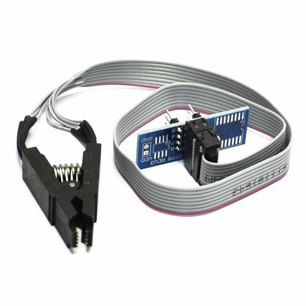 SOIC8 SOP8 Flash Chip IC Test Clips Socket Adpter BIOS/24/25/93 Programmer