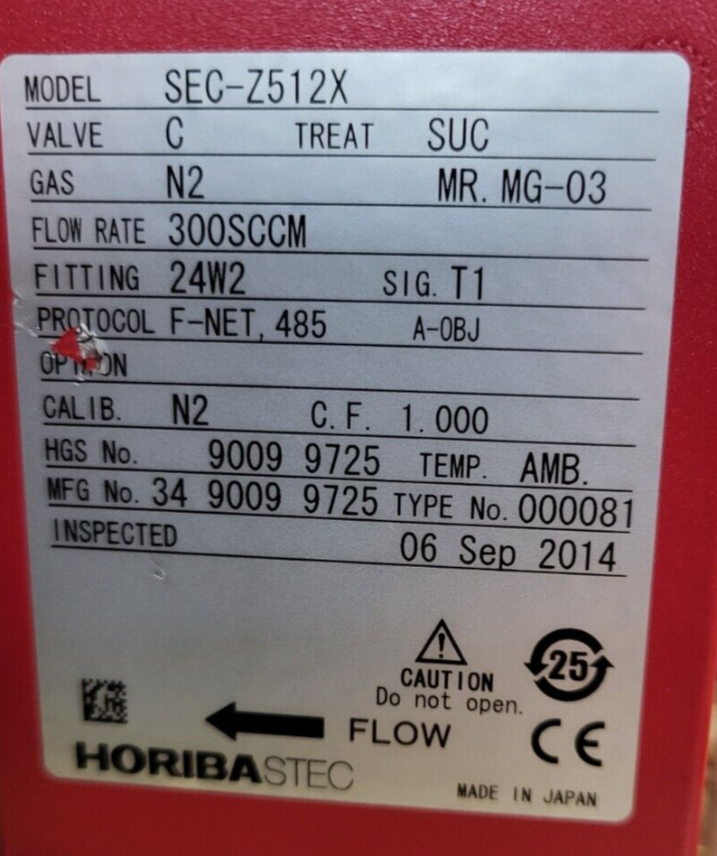 HORIBASTEC Z500 SEC-Z512X C N2 MASS FLOW CONTROLLER