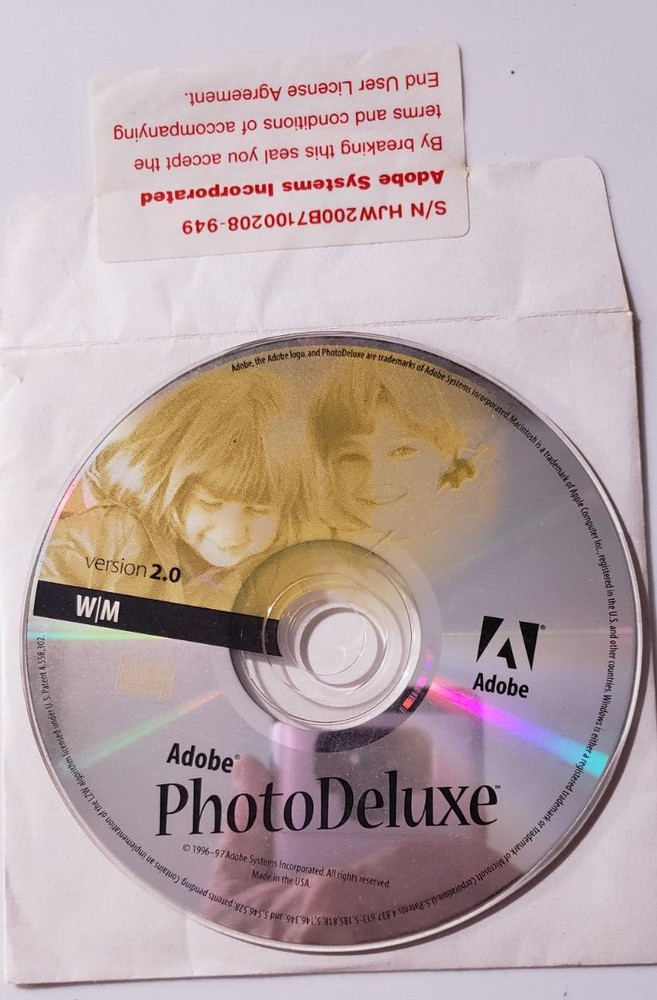 1997 Adobe Photo Deluxe V2.0 (Disc Only), EUC