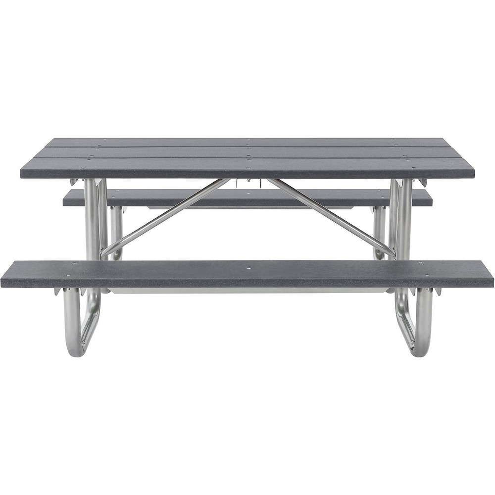 Global Industrial 6' Rectangular Outdoor Picnic Table Recycled Plastic with