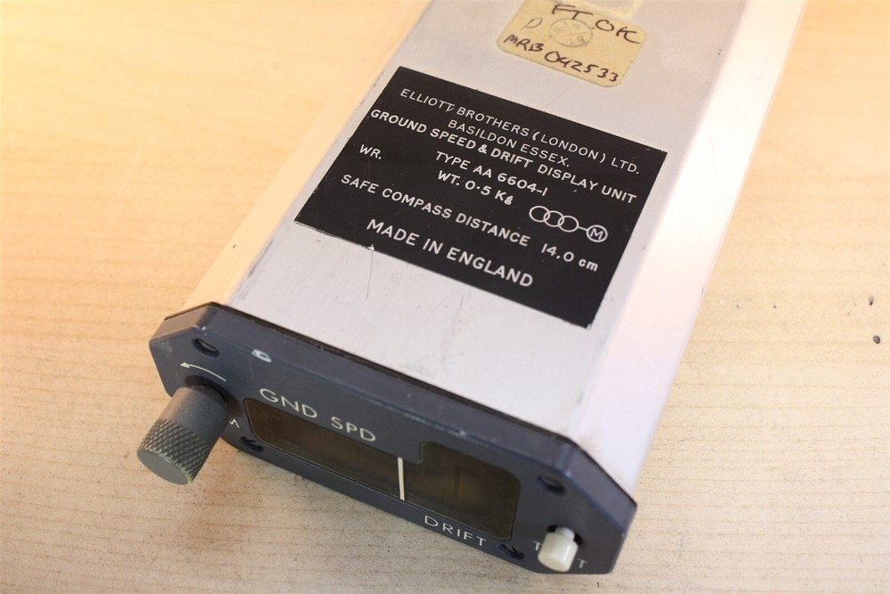 Elliott AA-6604-1 Ground Speed / Drift Display Indicator