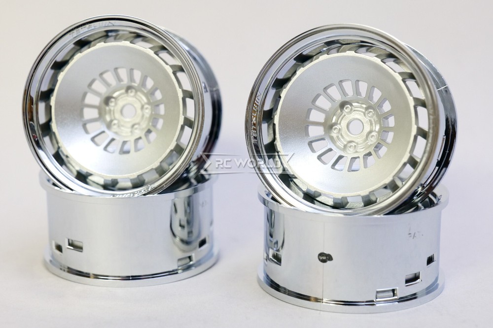 Tetsujin Wheel COMBO Bowler WHITE + CHROME Lips 3/6/9 Offset (4PCS) TT-8282