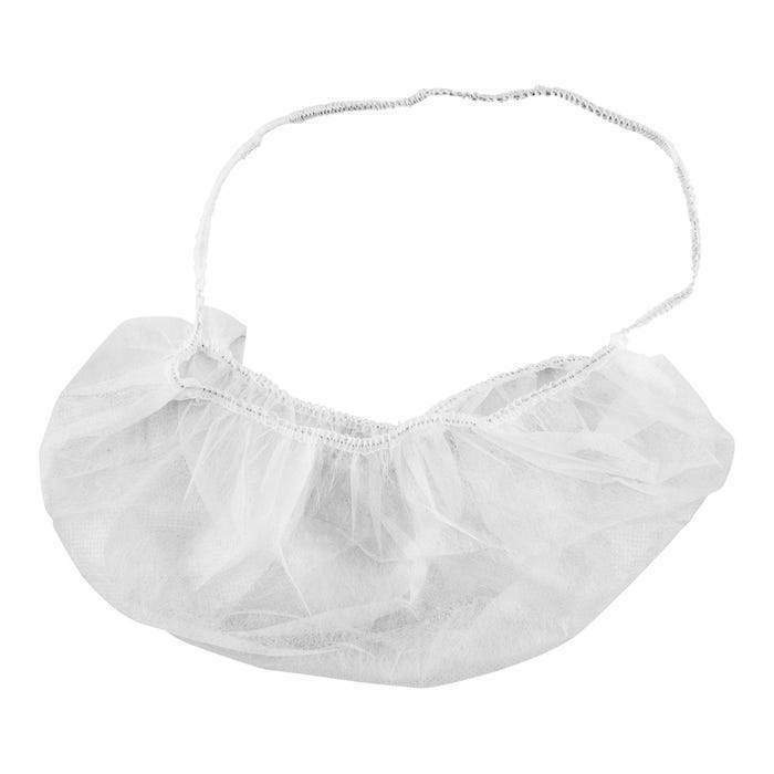 White Polypropylene Beard Protector Net Covers, Large, White, 1000/Case