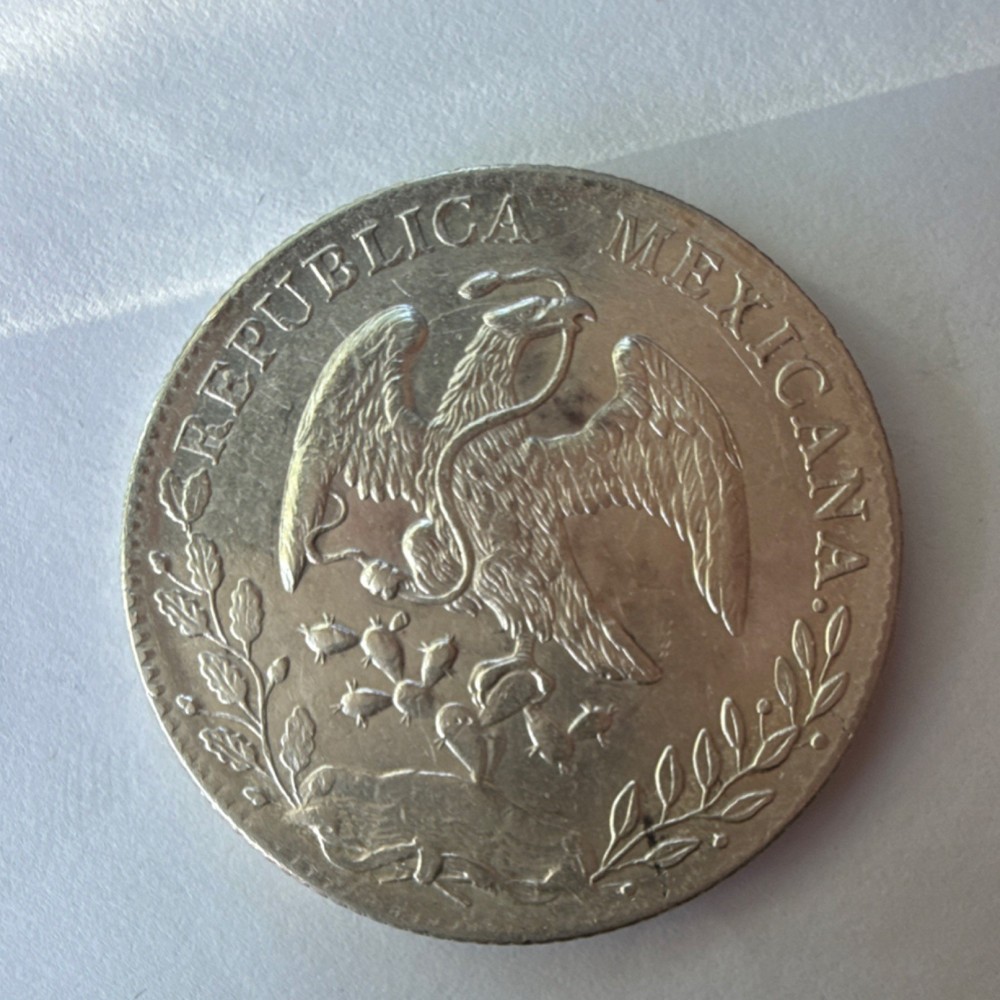 Mexico 1897 Second Republic 20 Centavos Silver Coin