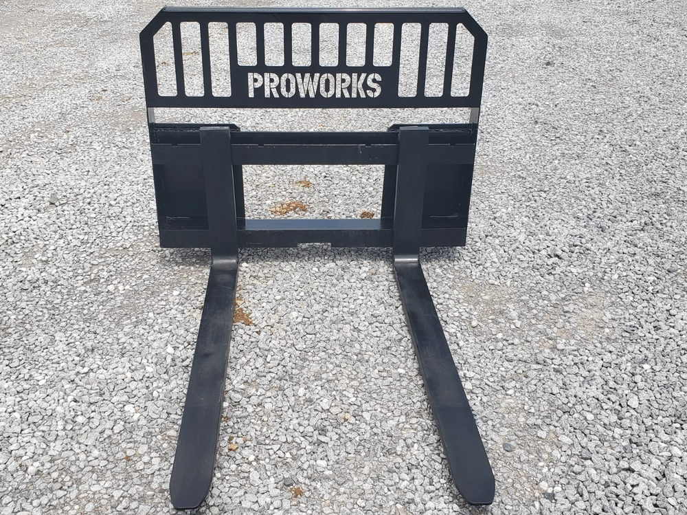 48" 4,000 Pound Pallet Forks Attachment Fits Skid Steer Quick Attach Loader