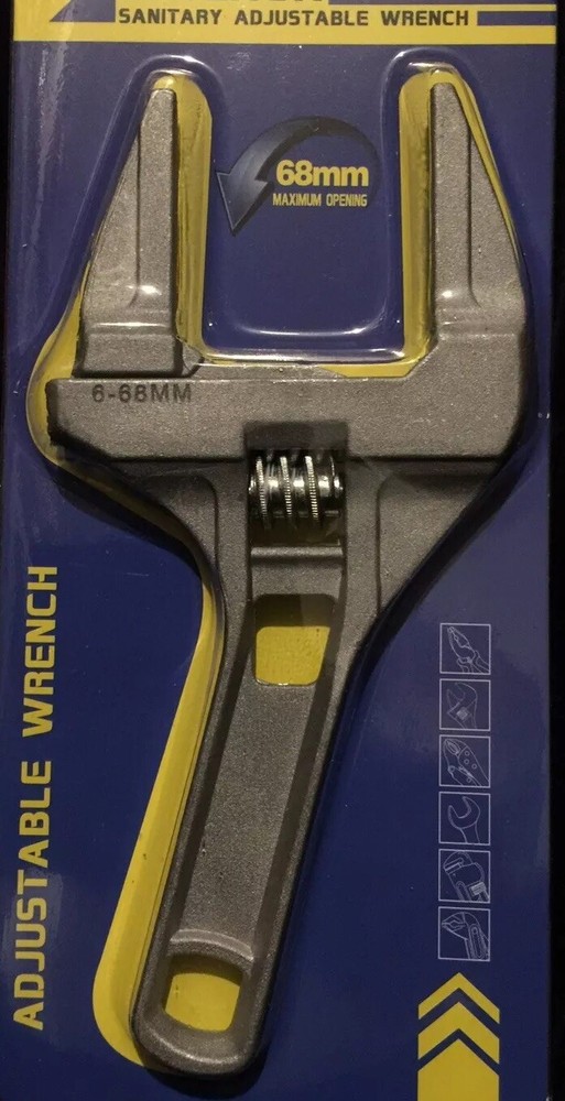 Adjustable Wrench Sanitary Ware Water Pipe Faucet Handle Large Open Spanner Tool
