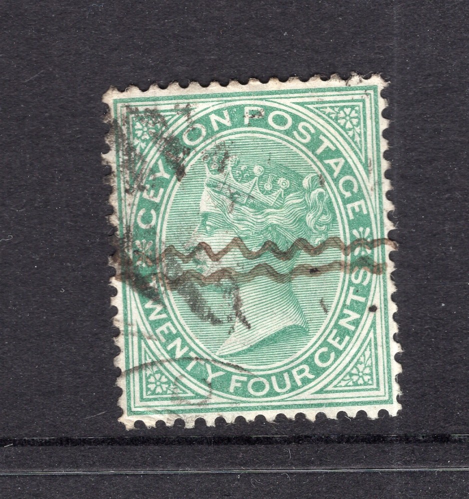 c.1882 Ceylon (Sri Lanka) QV 24c Green Used