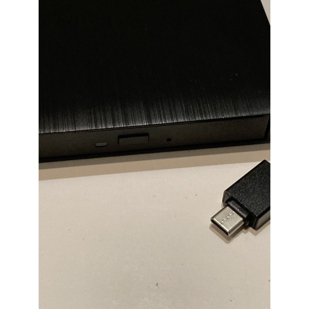 Ziweo Pop Up Mobile External DVD Drive LT801 With USB C Adapter Black