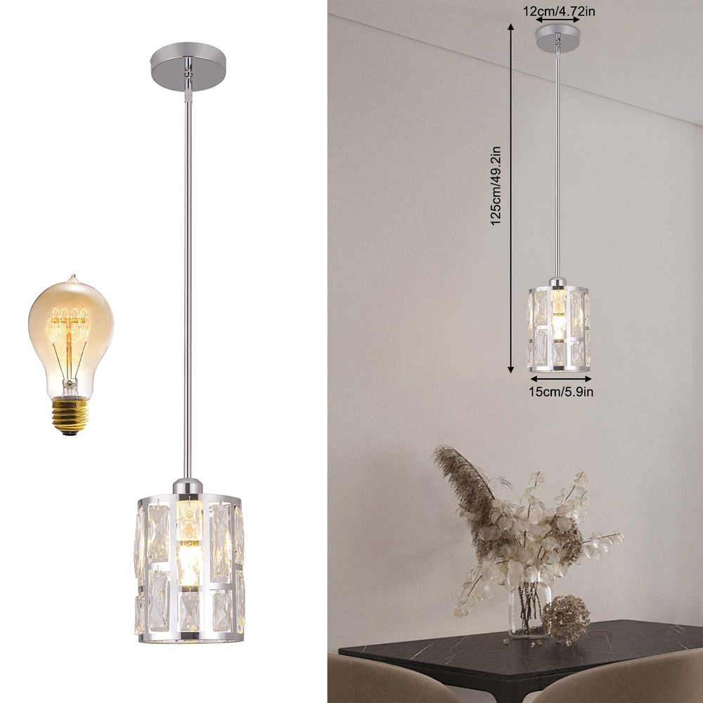 Ceiling-mounted Light, Adjustable Height, Modern Crystal Pendant Light Fixture?
