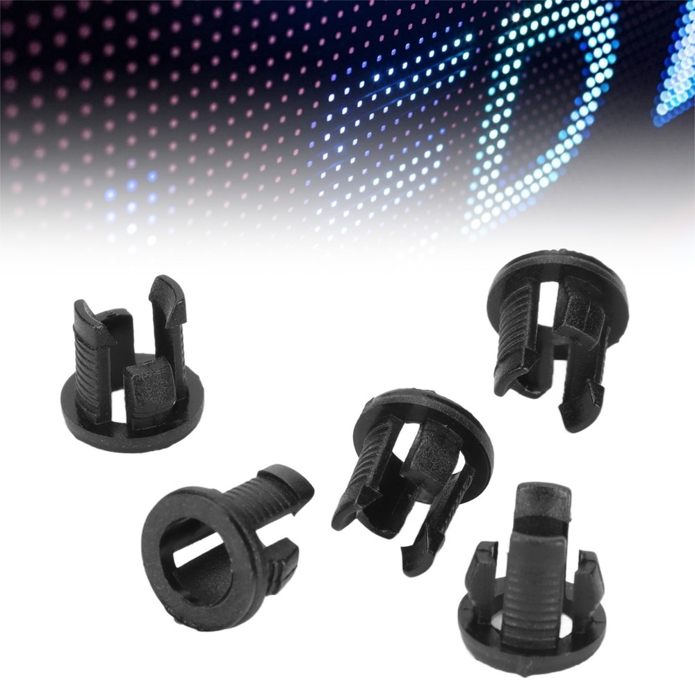 ♡ 5mm Black 200Pcs Plastic LED Holder Light Mounting Holders Bulb Diode Base