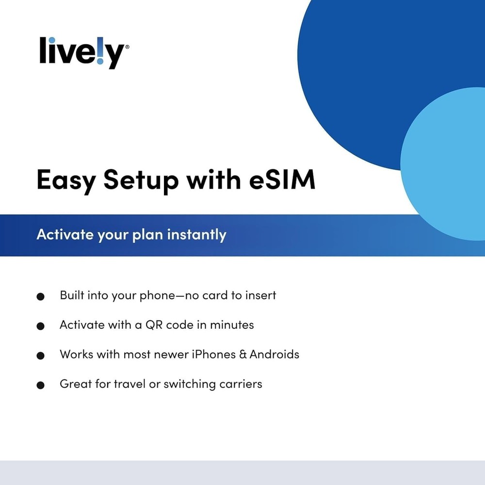 NEW Lively Wireless Easy Activation SIM Kit - Unlimited