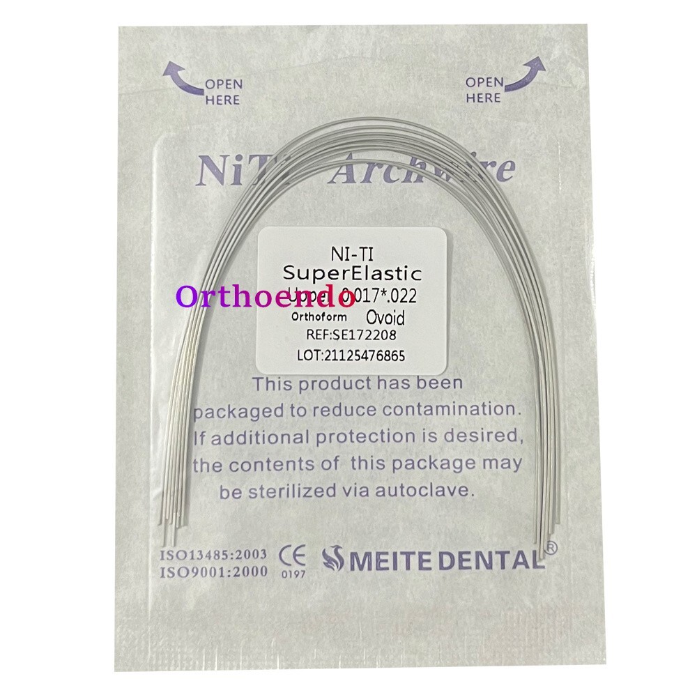Super Elastic Niti Wire Dental Ortho Arch Wire Round Rectangular Wire Ovoid Form