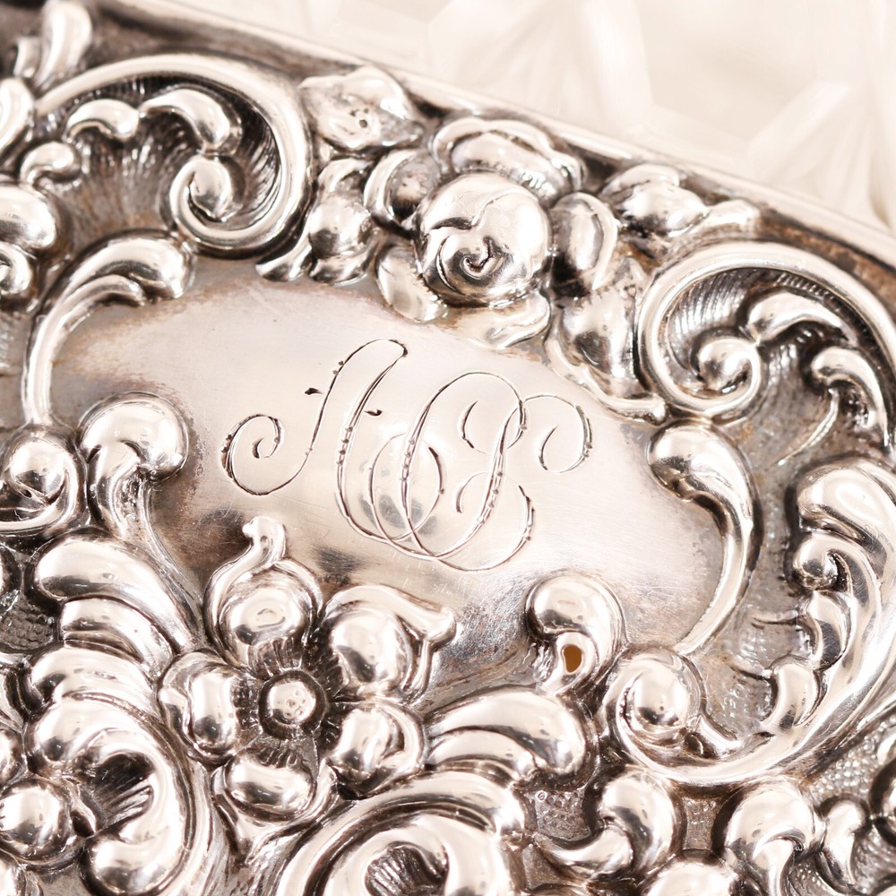 UNGER VICTORIAN STERLING SILVER FLASK W/ REMOVABLE CUP SCROLLWORK 1872-1914