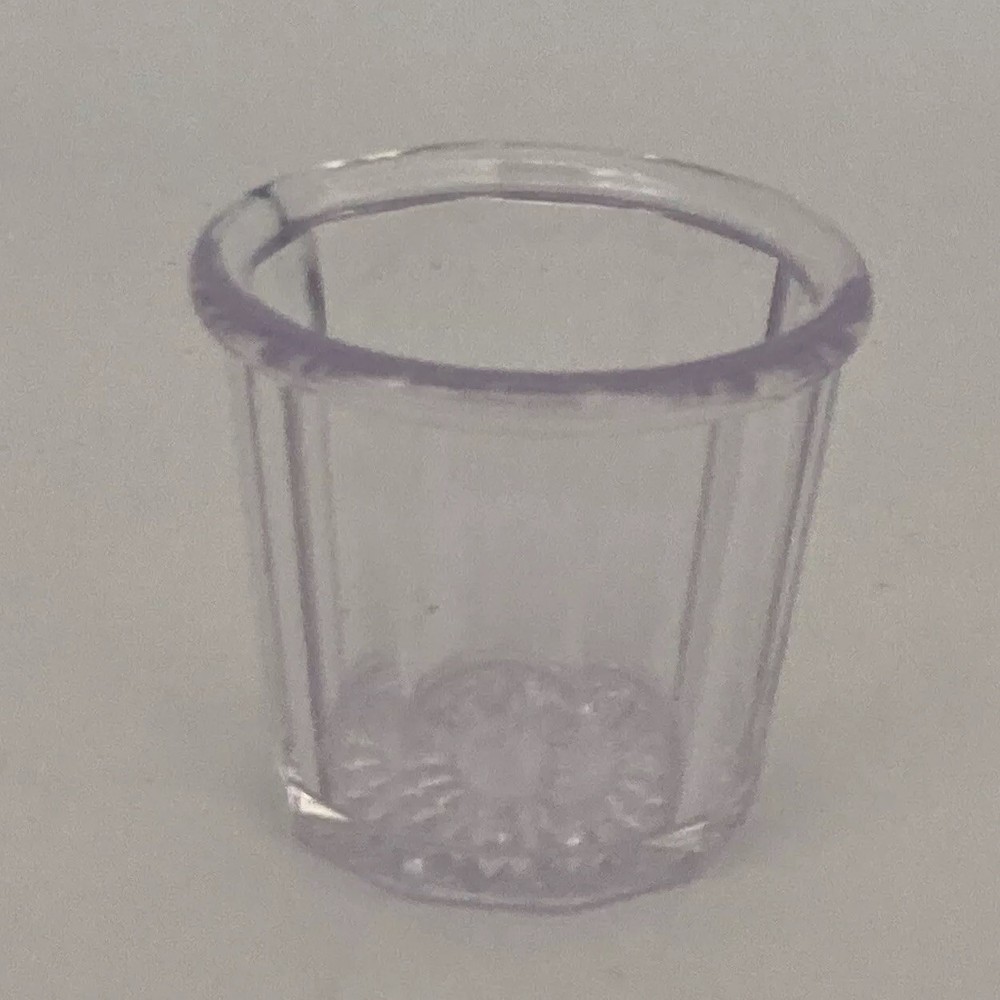 Thunder Group PLSP002D 2 oz Clear Plastic Fluted Syrup Cup - 36 Count (3 dozen)