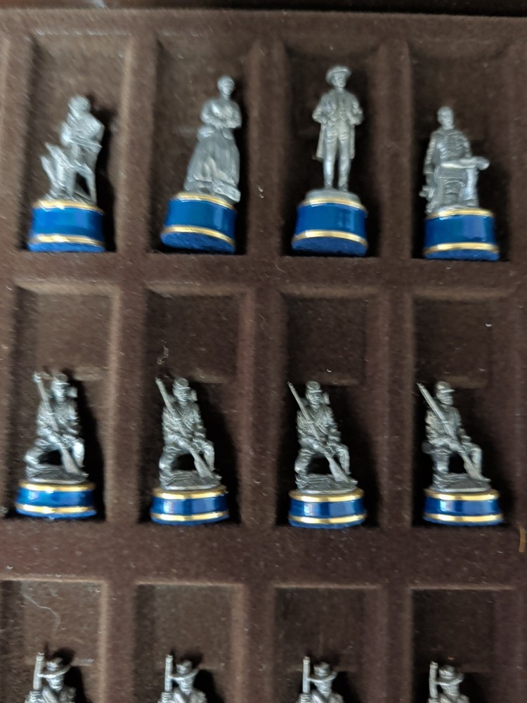 1983 Franklin Mint Civil War Chess Set