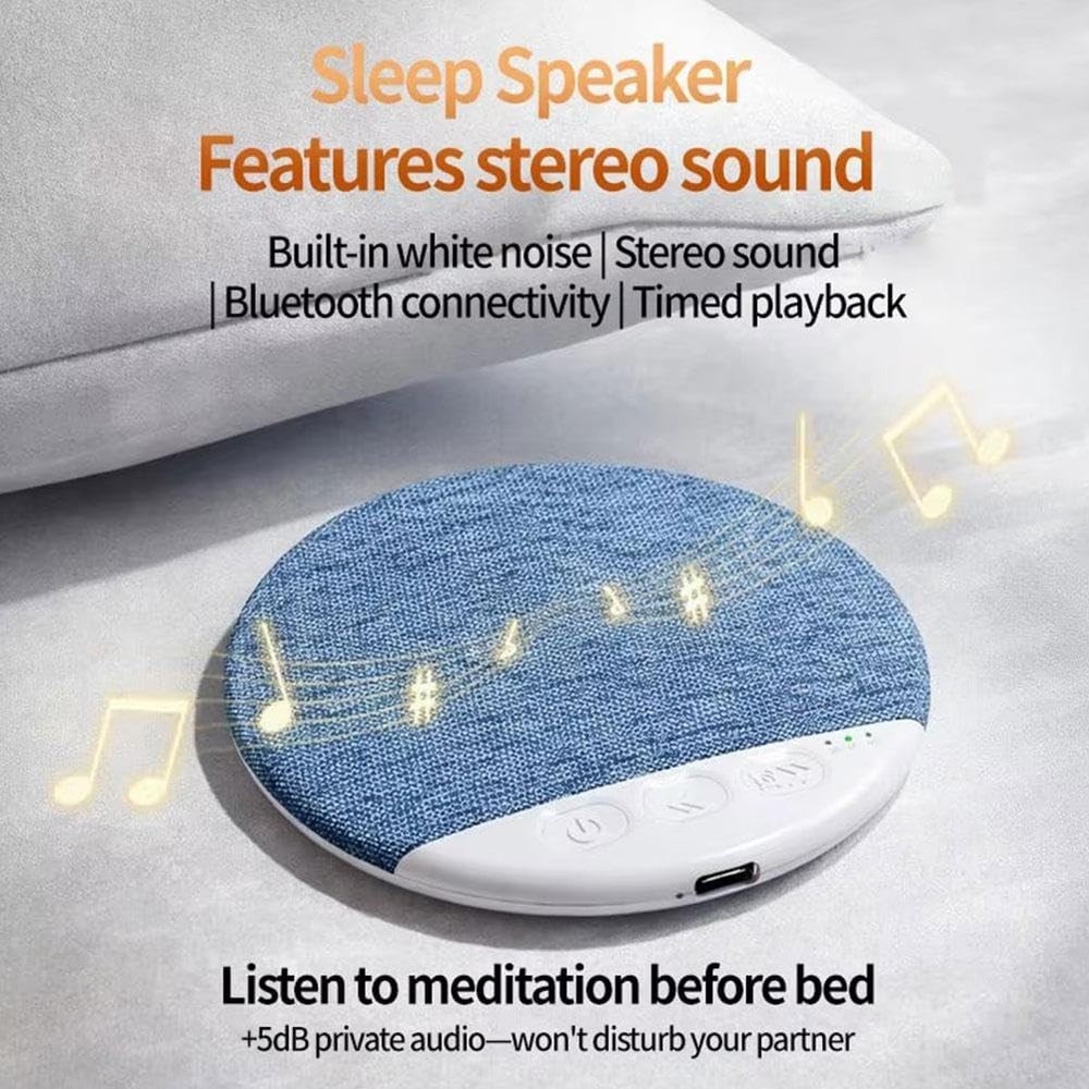 Bluetooth Under Pillow Speaker: Sleep Speaker with White Noise & Timer