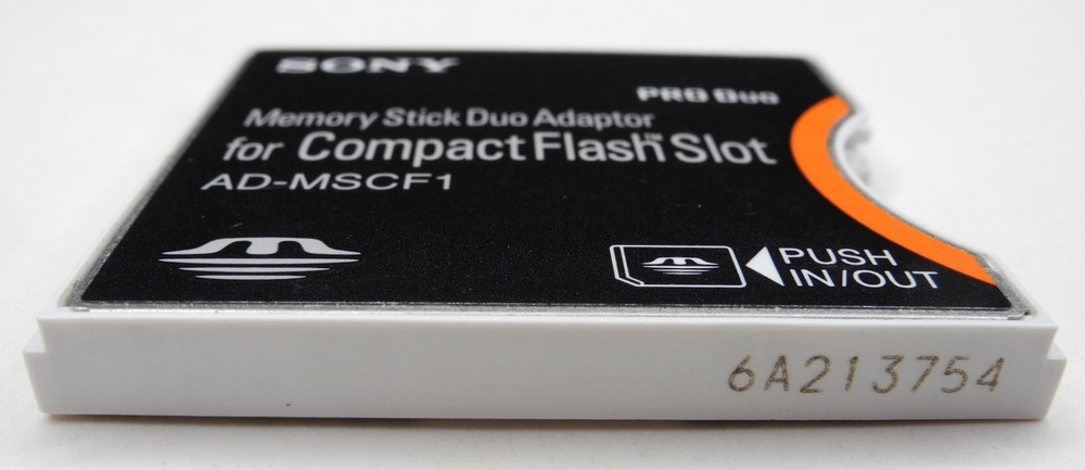 (READ!!!) Sony AD-MSCF1 Memory Stick Duo Adapter To CF Compact Flash Type II