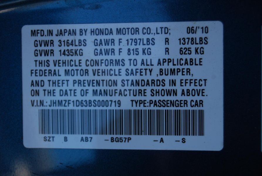 Info-GPS-TV Screen Navigation Dash Mounted Fits 11 CR-Z 357148