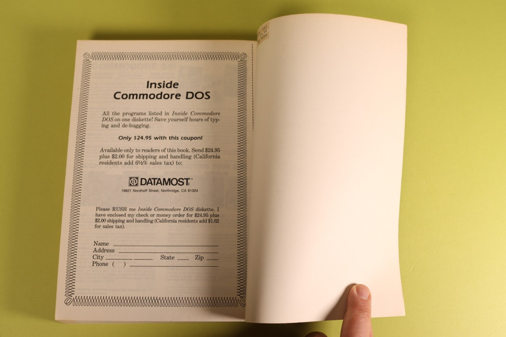 Inside Commodore DOS by Immers & Neufeld 2nd Printing 1985