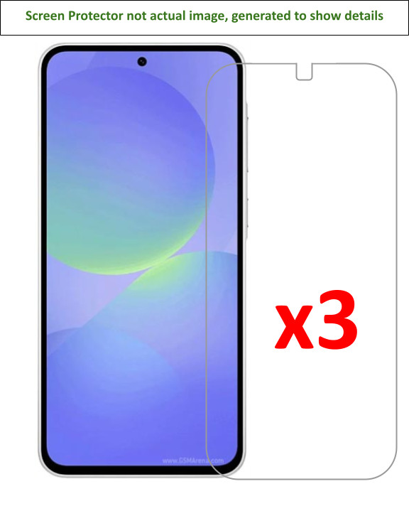 3x Samsung Galaxy A36 Screen Protector w/ cloth