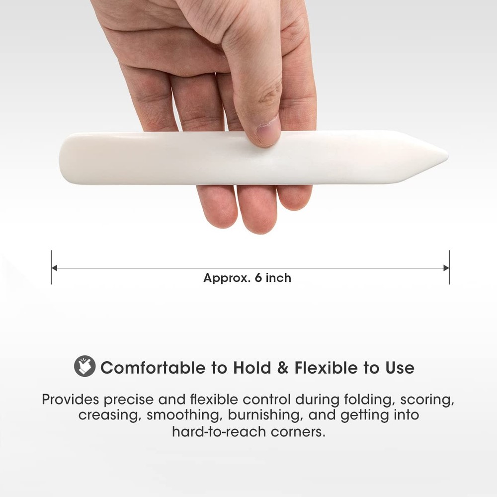 Genuine Bone Folder Tool – Scoring, Creasing, Folding & Burnishing for Paper,...