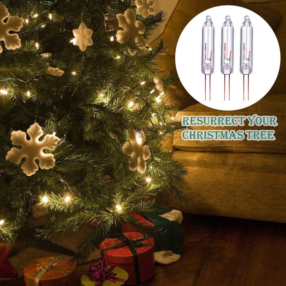 2.5 Volt Clear Mini Christmas Tree Replacement Bulbs for Incandescent String Lig