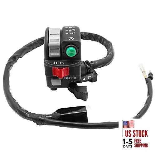 Handlebar Control Switch Button Start Stop Headlight Override for Kawasaki