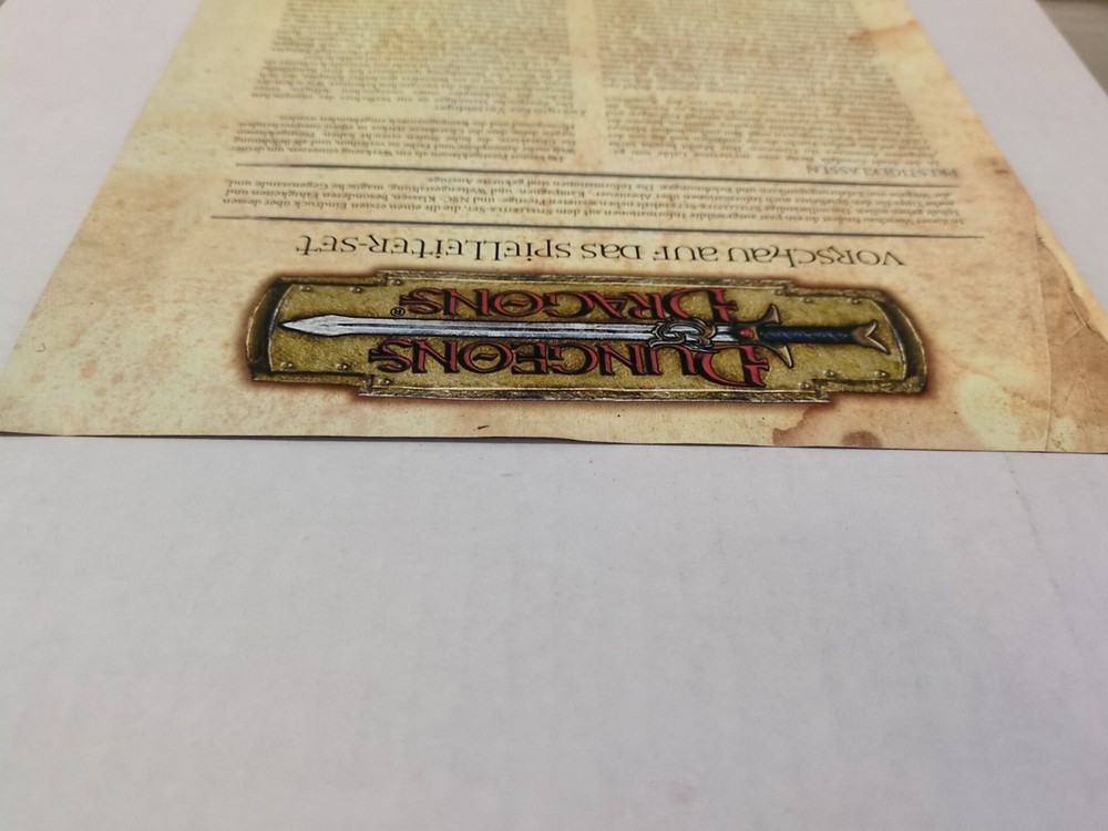 German Dungeons And Dragons Preview DM Sheet