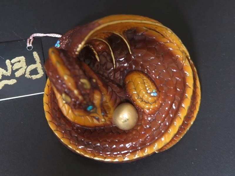 Windstone Editions Mother Coiled Dragon – Brown