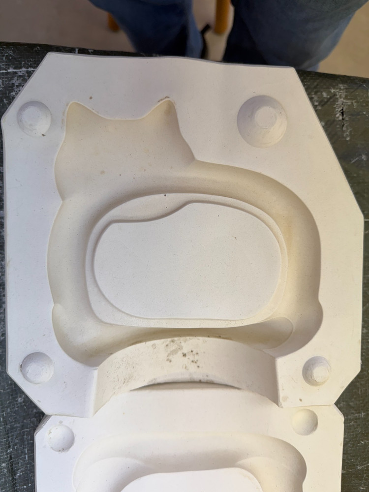 VINTAGE DUNCAN CERAMIC MOLD #DM-1217 CAT FRAME