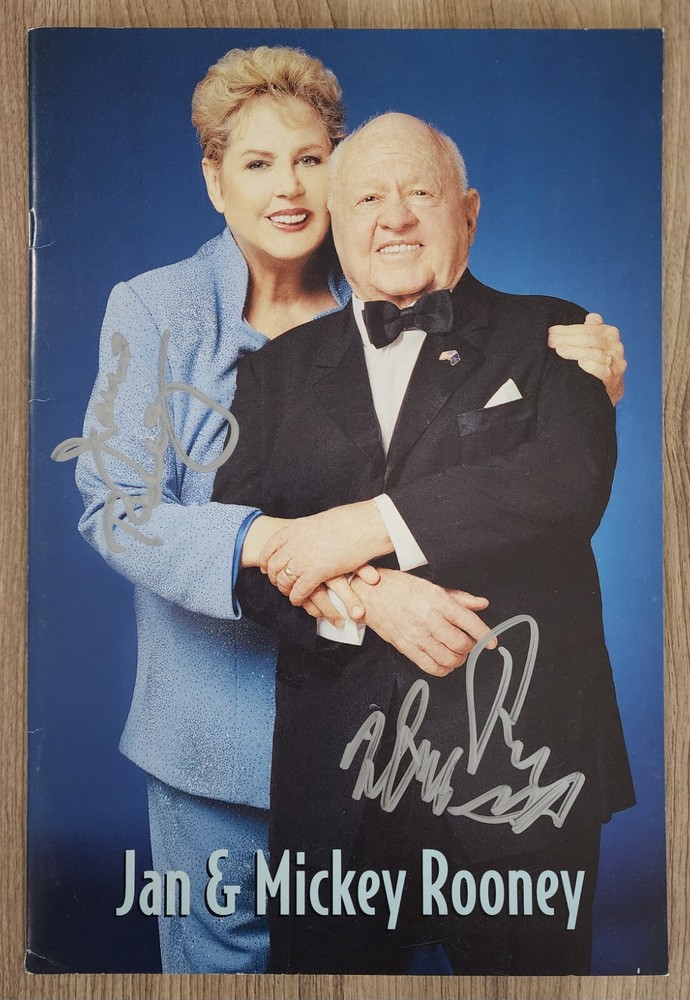 Mickey & Jan Rooney Signed Concert Program Actor LEGEND RAD