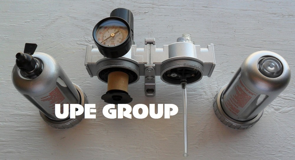 1/2" MID FLOW COMBO PARTICULATE FILTER / REGULATOR & LUBRICATOR COMPRESSED AIR